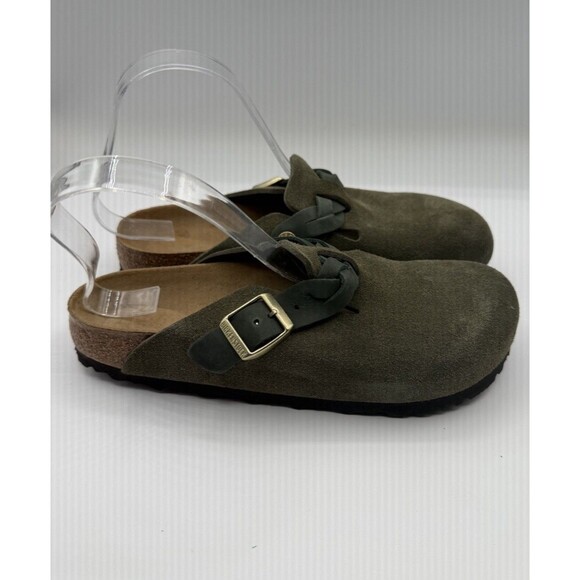 Birkenstock Shoes - Birkenstock Boston Clogs Braided Shoes Unisex Thyme Suede Size EU 38 US 7 New